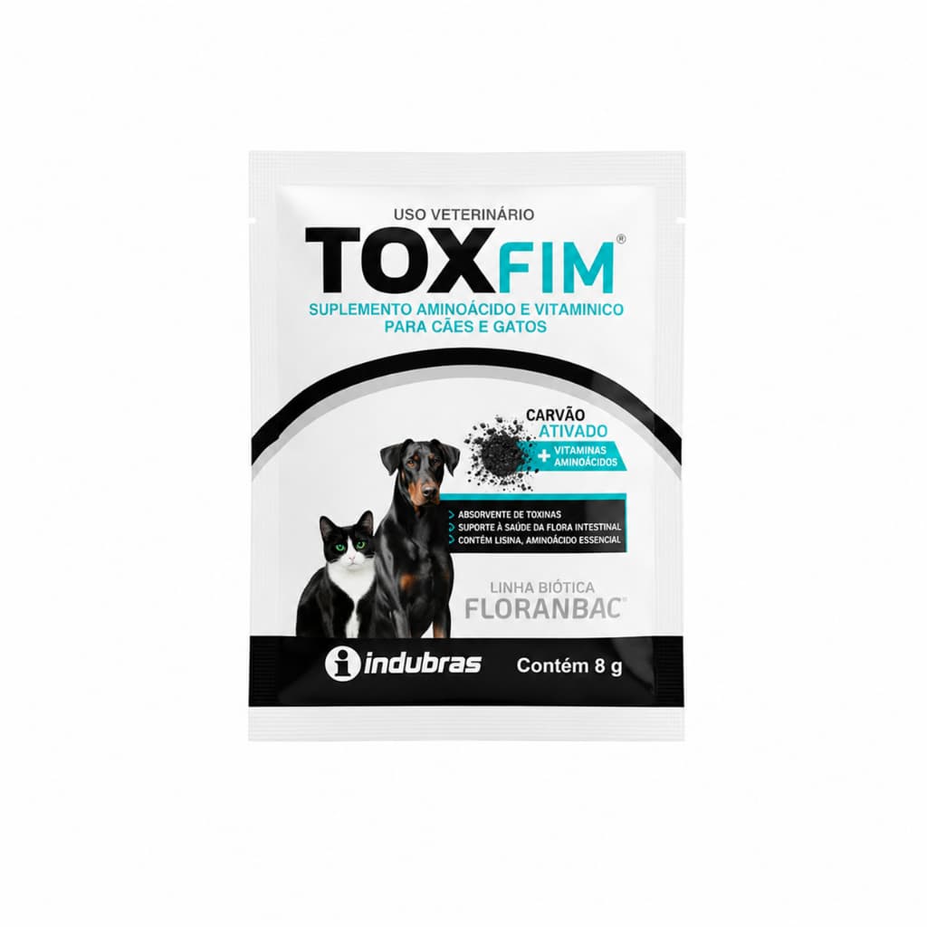 Toxfim Sachês 8g Carvão Ativado Para Cães E Gatos