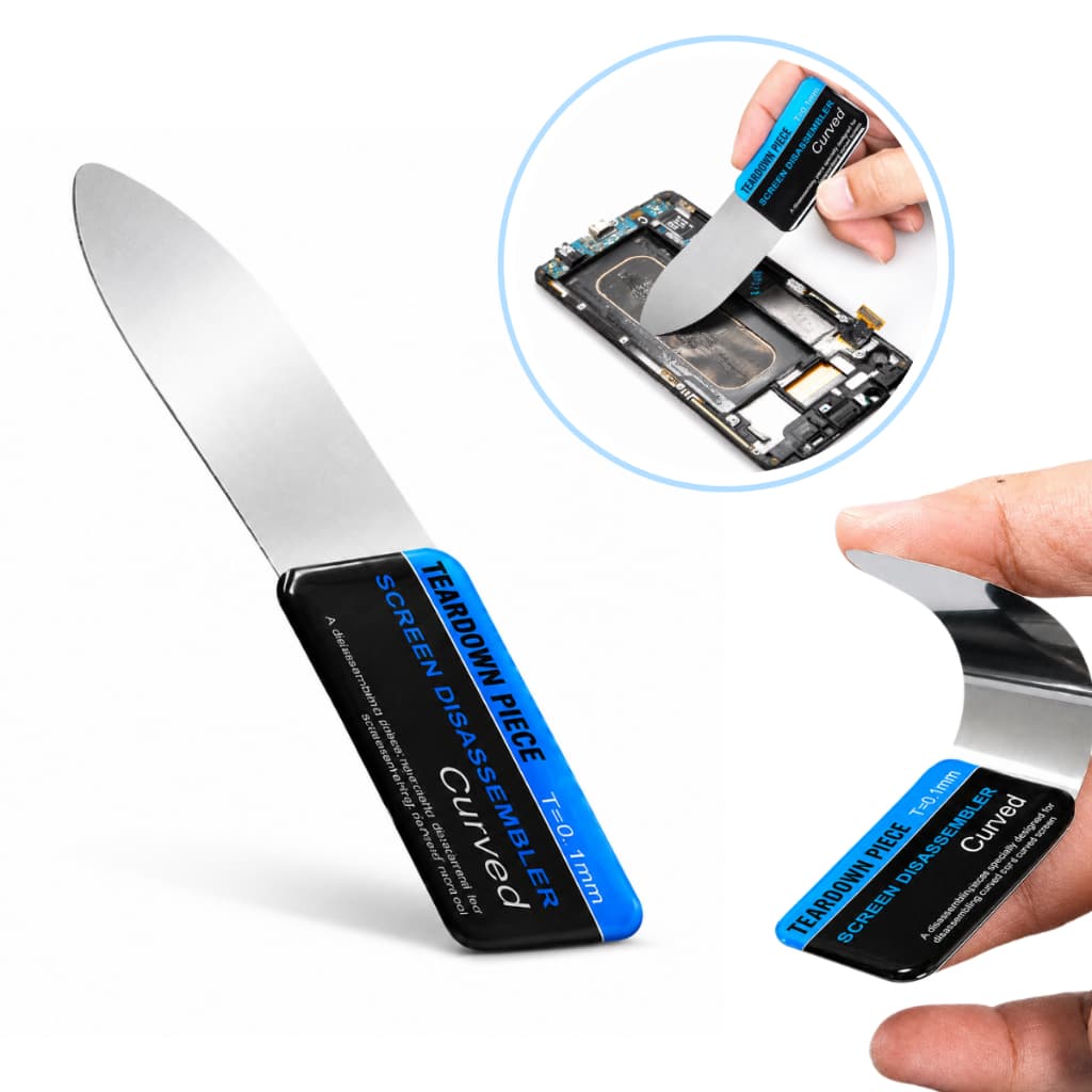 Espátula Flexível Ultra Fina Curva Para Desmontar Abrir Celular 0.1mm
