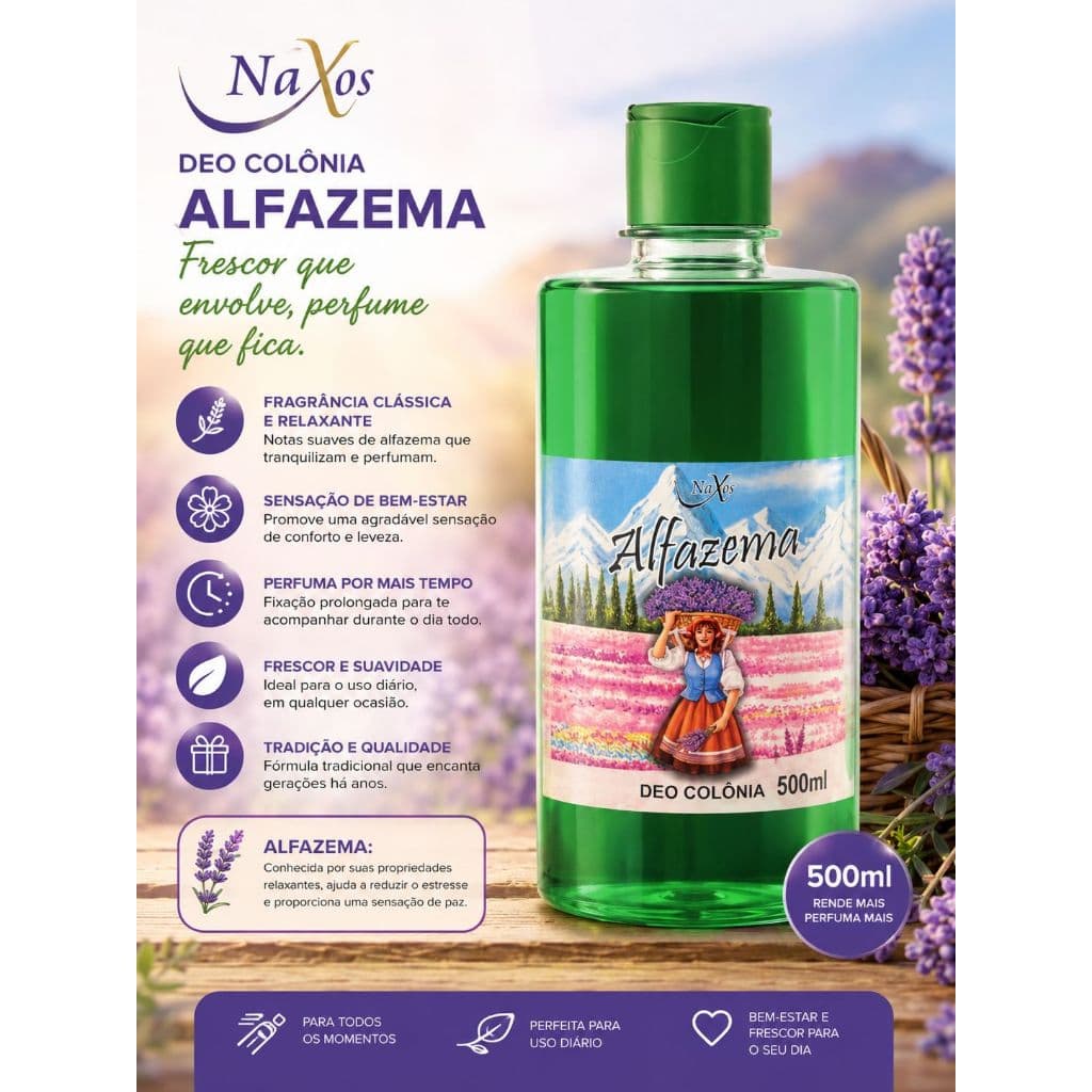 Alfazema Colônia Naxos 500ML