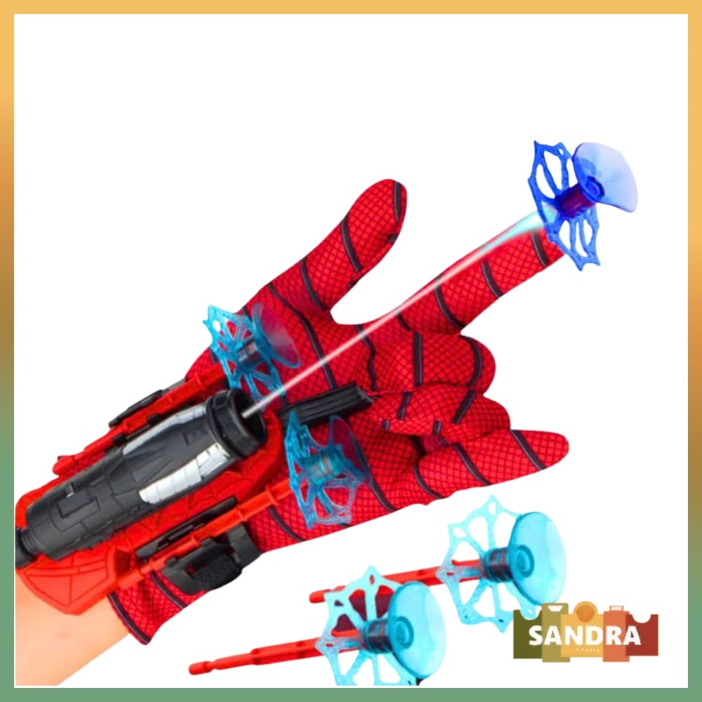 Brinquedo Luva Lança Disco Homem Aranha Lançador De Teia
