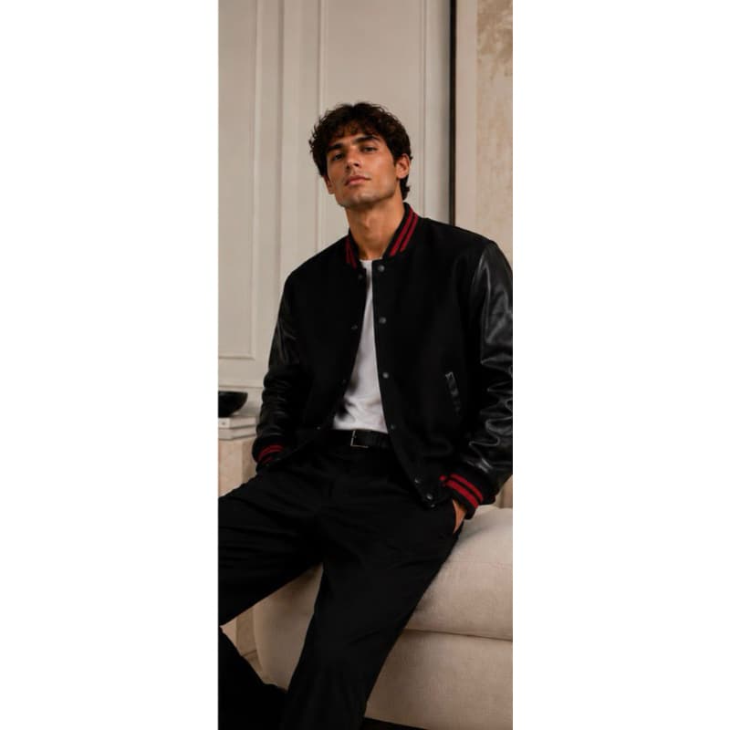 Jaqueta Masculina estilo varsity college | Moderna e Estilosa | Material Premium Confortável
