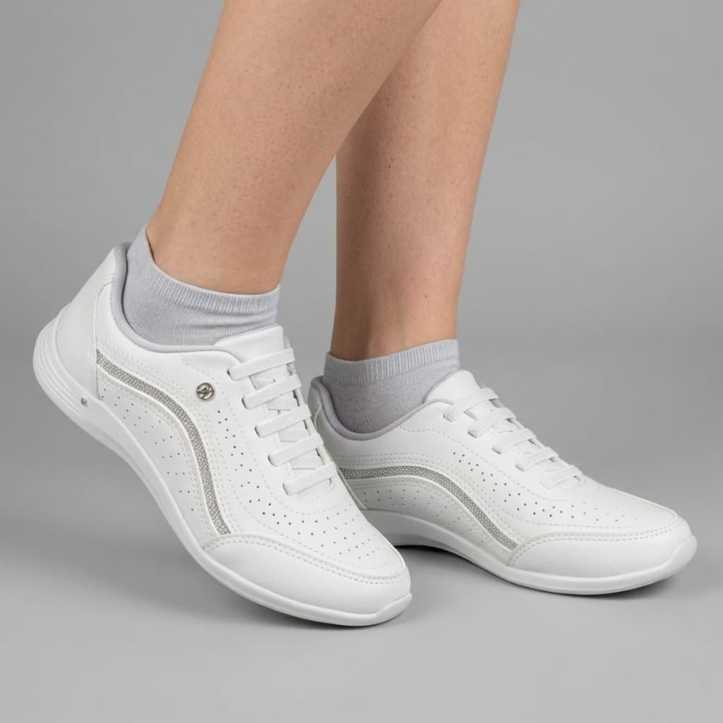 Tênis Feminino Kolosh com Strass Casual Estiloso Trabalho Passeio Confortável C3184A
