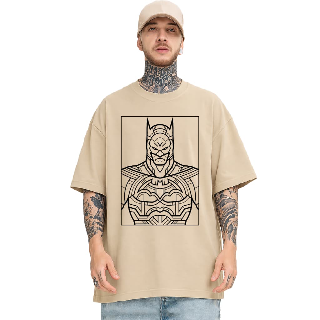 Camiseta Oversized 04 - Batman Hero Geek Unissex Casual Estilo Urbano
