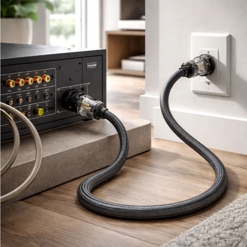 Cabo De Força High End Ultra Premium Cable 18mm 15a 5500w para Receiver Amplificadores, PC Gamer ( Produto No Brasil )