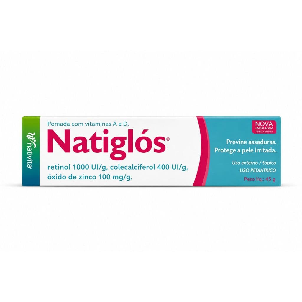 NATIGLÓS - POMADA ASSADURA C/ VITAMINA A e D | USO DERMATOLÓGICO - 45G