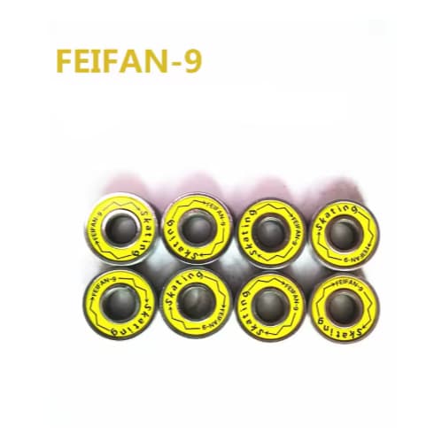 Kit 12 Rolamentos ABEC-9 para Skate Patins Longboard com Blindagem Amarela