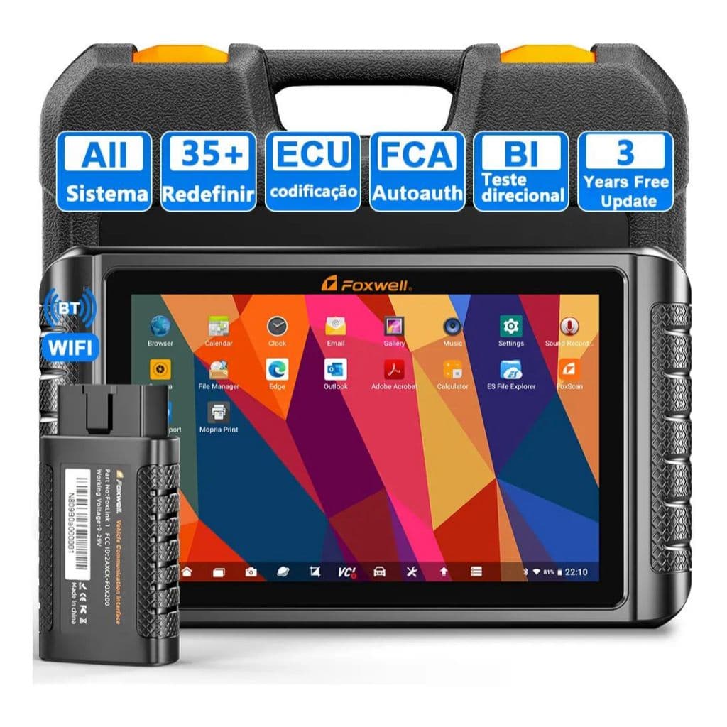 Scanner Automotivo Foxwell Nt1009 Bidirecional Canfd Doip Codificação de ECU Programação de Injetores Sangramento ABS