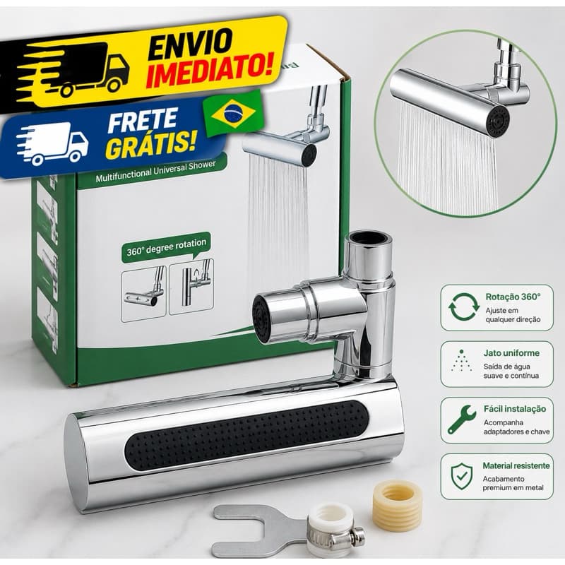 Torneira Multifuncional Universal 360° | Extensor de Torneira com Jato Ajustável