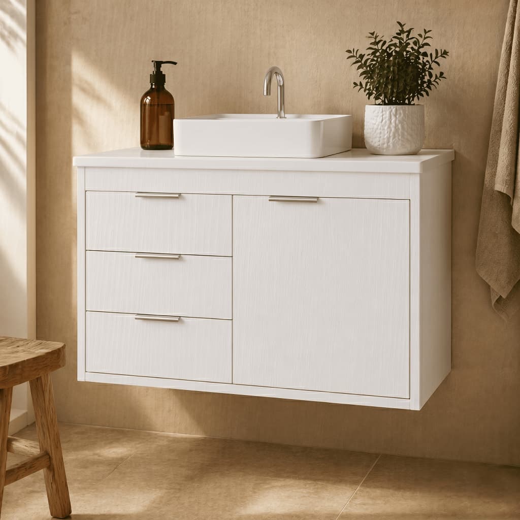 Gabinete Armário de Banheiro Unik 76cm Montado