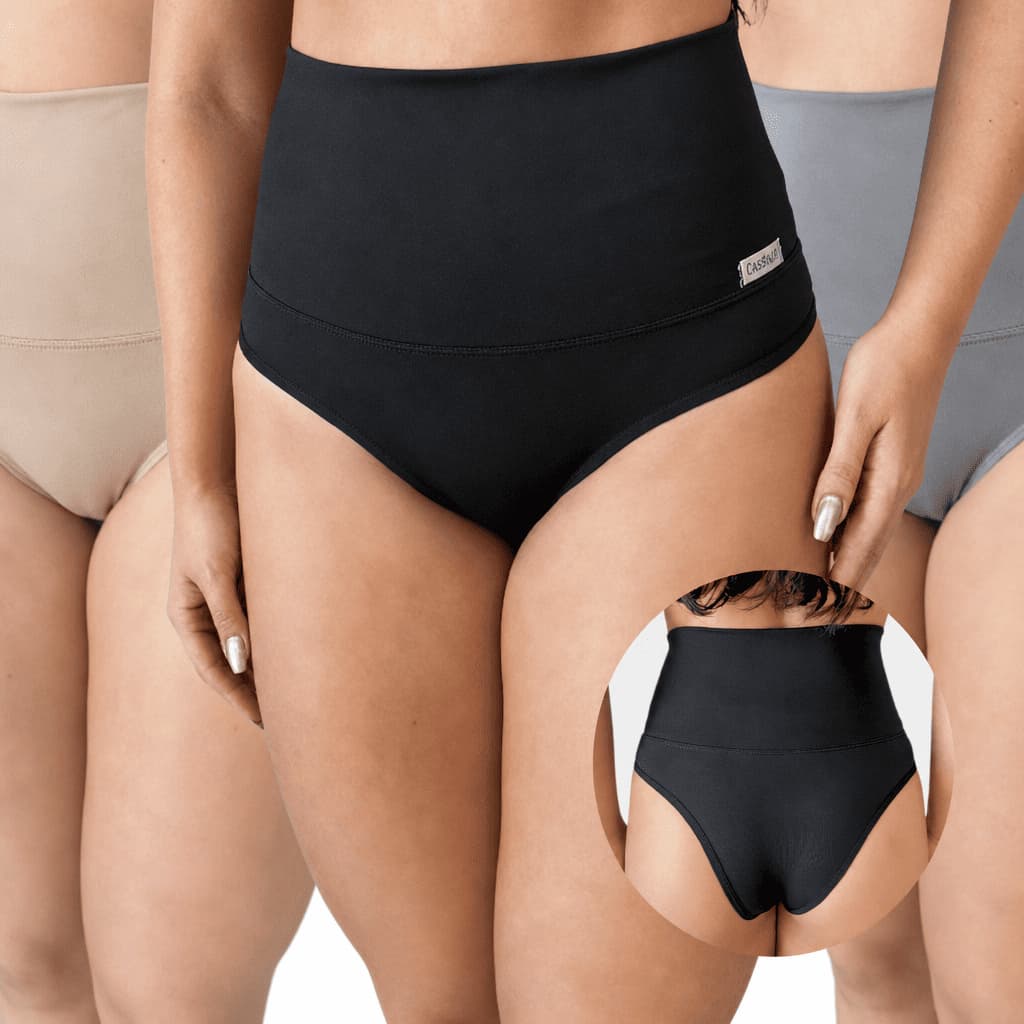 Kit Calcinha Cós Alto Pós Parto Gestante Segura Barriga