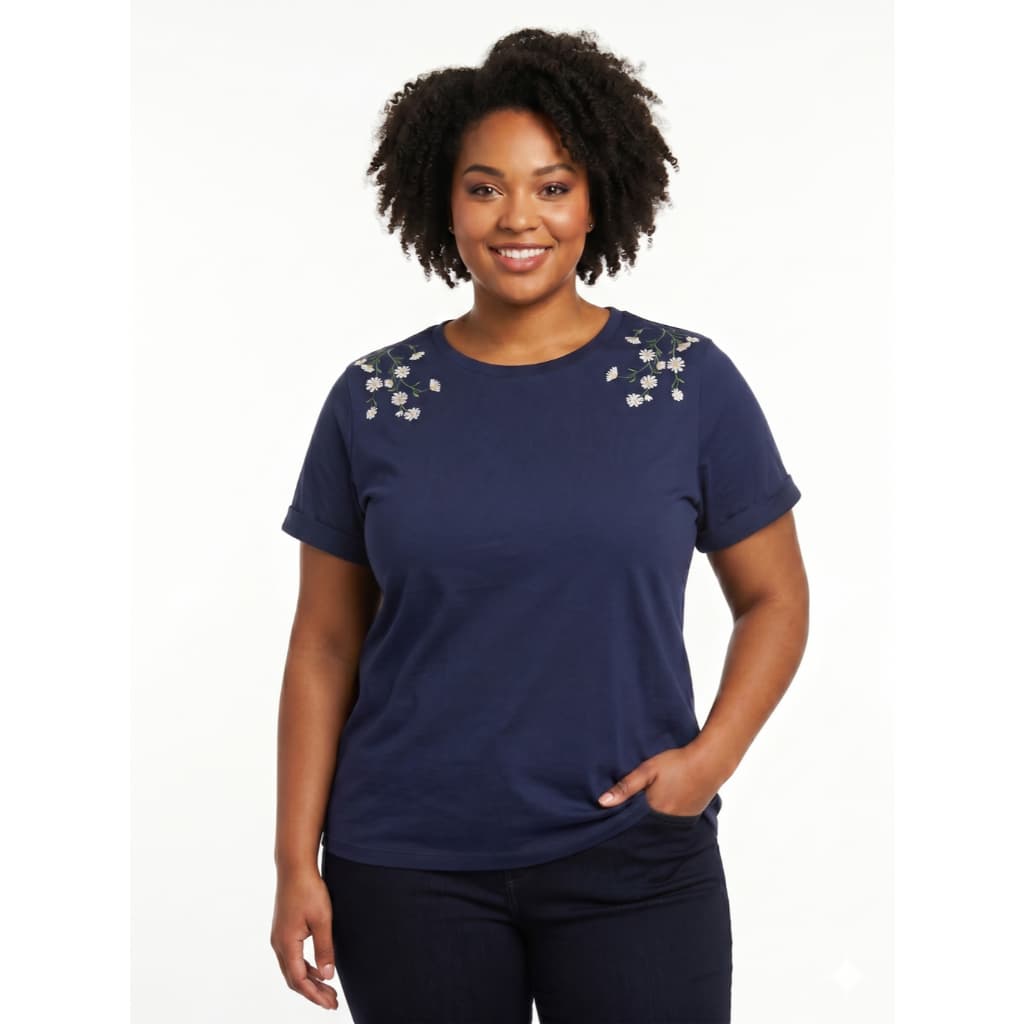 Blusa Plus Size Feminina Basica confortável Casual Manga Curta