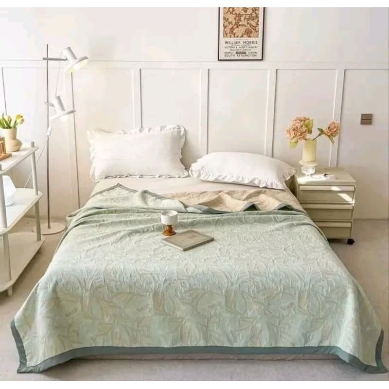 Cobre Leito colcha Queen Size/ Todo Matelado Toque Macio - 1 Peça varias cores