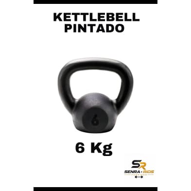 Kettlebell Pintado 6Kg Academia Treino Musculação