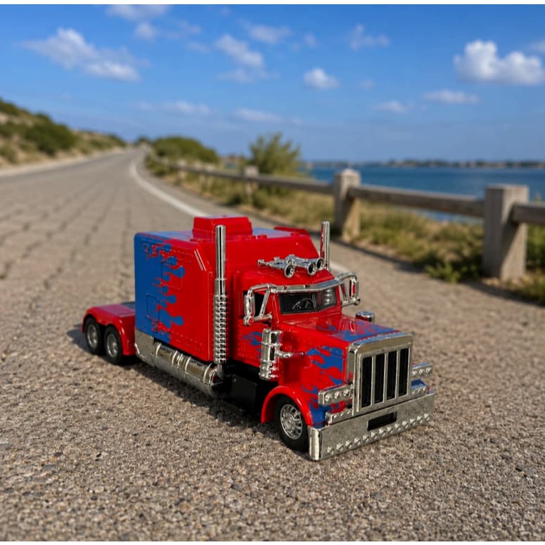PETERBILT 389 Diecast 1:24 Modelo Liga Brinquedo Carro Puxar Para Trás Crianças