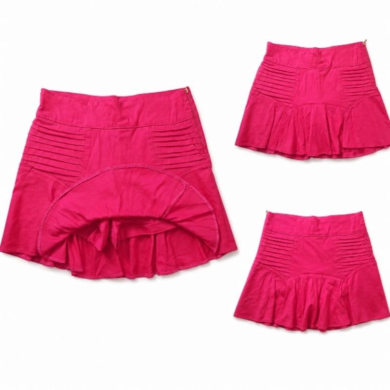 Shorts Saia Rosa Feminino Identifikise Algodão Elastano Casual Tam 38