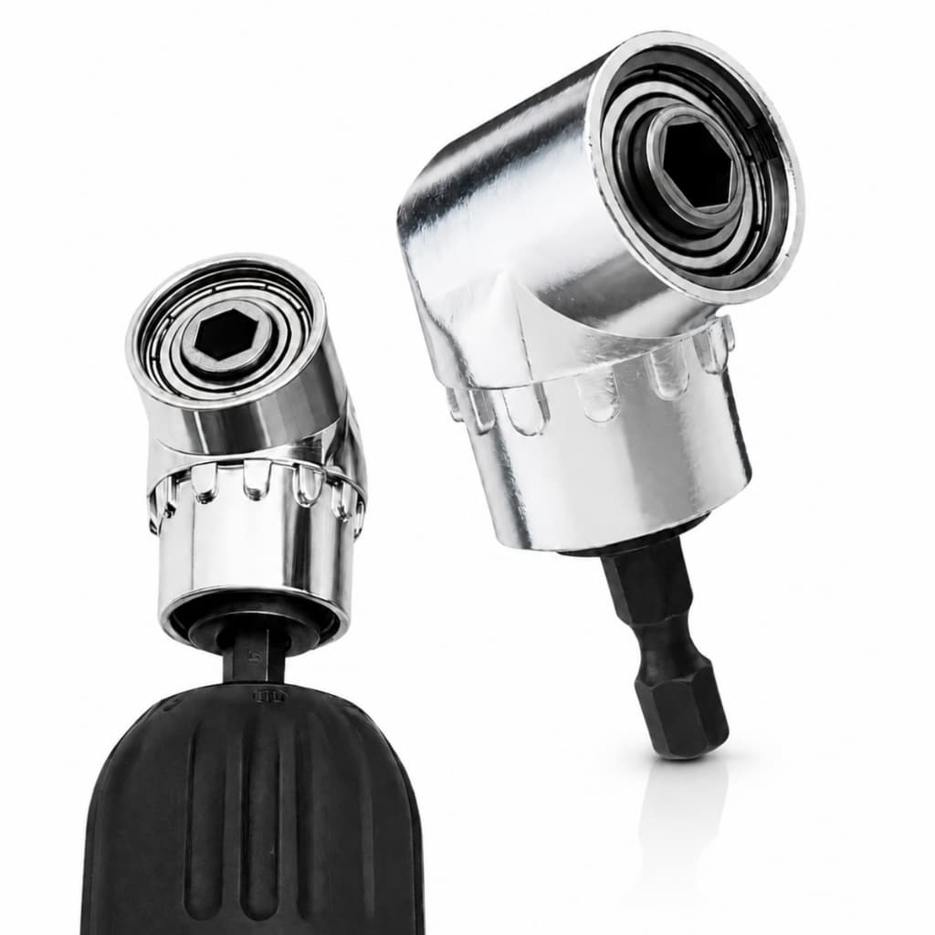 Adaptador Angular 105 Graus Para Parafusadeira Furadeira Mandril 1/4 Magnético Extensor de Bits Acessório - Tomóvi