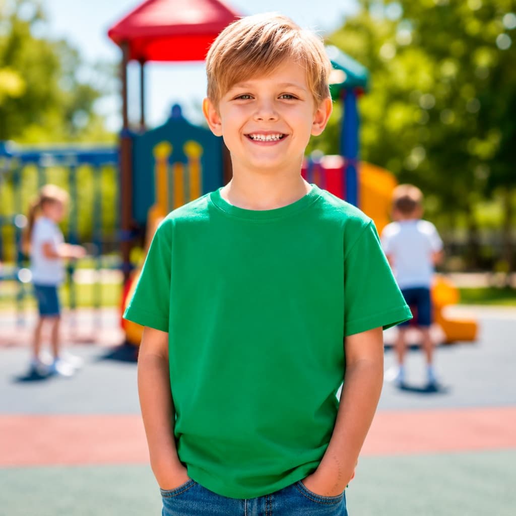 Camiseta Infantil Lisa Menino Menina Algodão Básica Unissex Manga Curta Masculina e Feminino