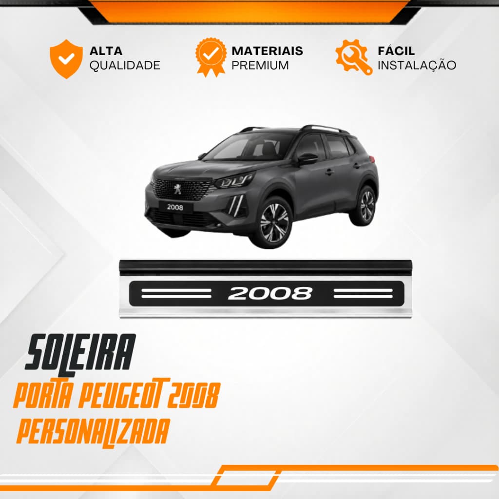 Soleira De Porta Peugeot 2008 Modelo Universal Carro personalizado