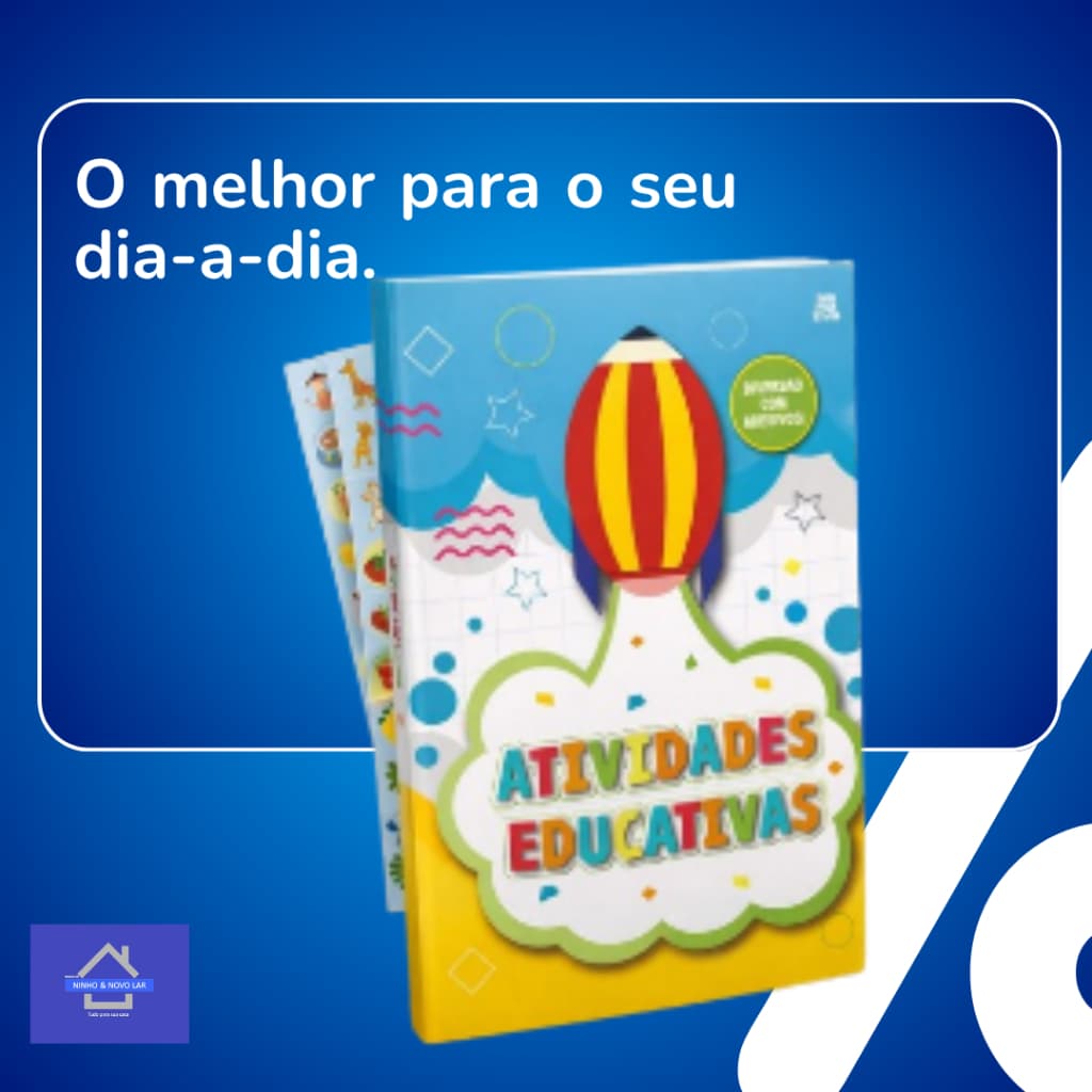 Caderno Atividades Educativas Infantil 16 Folhas Aprendizagem Escolar