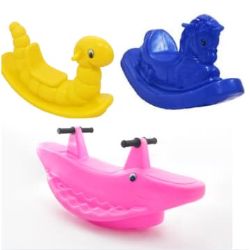 Kit Gangorras Cavalinho e Nhoca + Jacaré Coloridos – Valentina Brinquedos