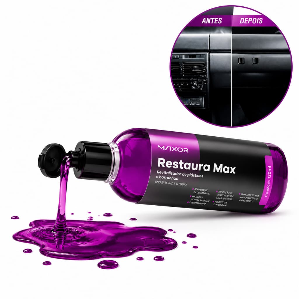 Revitalizador Painel Brilho e Proteção Para Superfícies Plásticas do Carro Moto com Envio Rápido