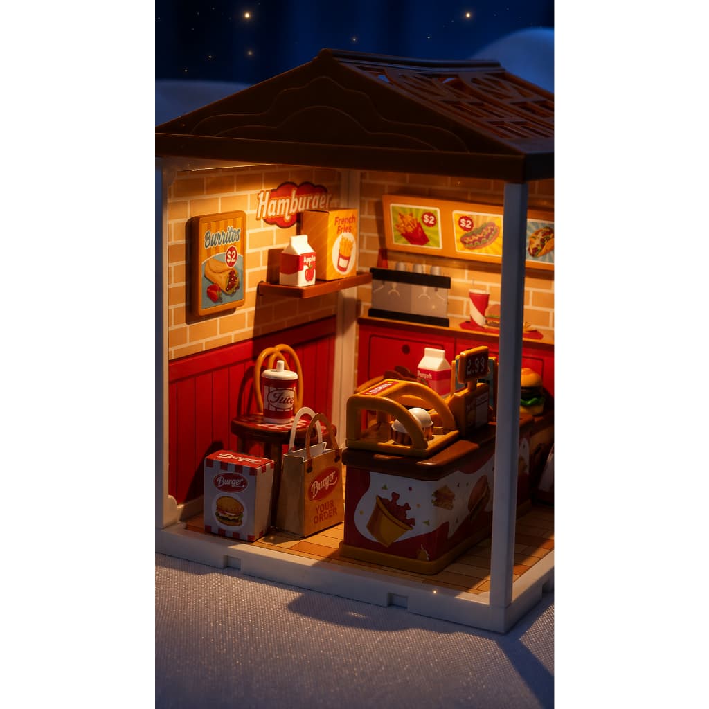 Mini Casinha de Montar Temática – Coffee Shop ou Hamburgueria Infantil☕🥪✨