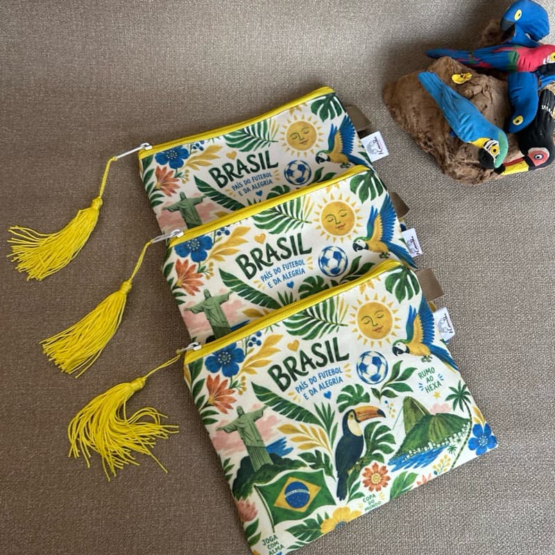 kit Brasil 3 Necessáries presentes Brasileiros.