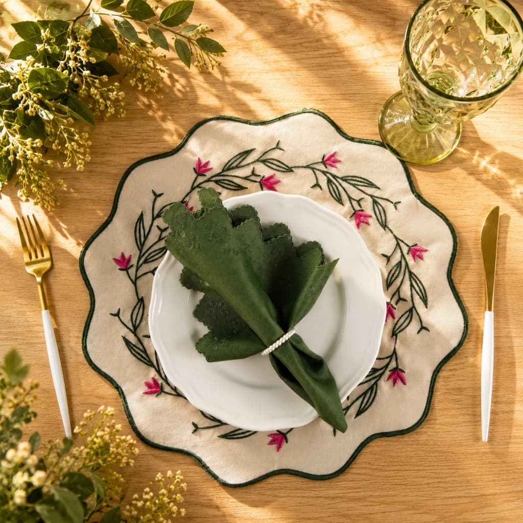 Kit Americano até 12 Lugares : Sousplats e Guardanapos - Eleve a Elegância e Sofisticação da Sua Mesa