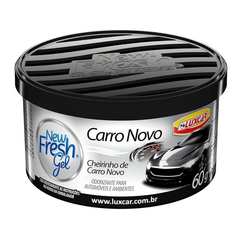 Odorizante cheirinho New Fresh Gel Carro Novo 60g Luxcar