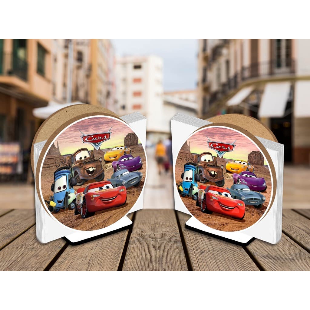 Kit 10 Centro de Mesa Porta Guardanapo Carros Disney