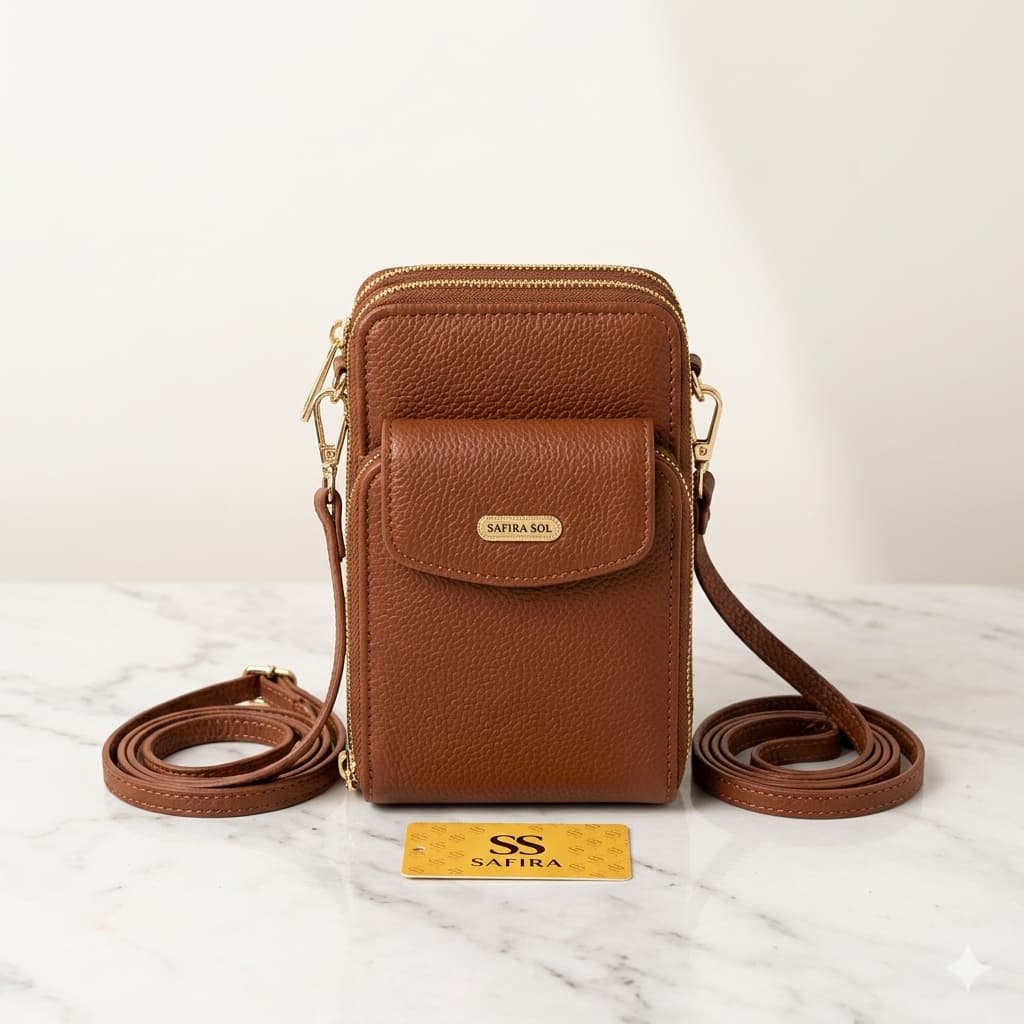 Bolsa Porta Celular Feminina Transversal com Zíper