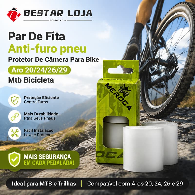 BESTAR LOJA Par De Fita Anti-furo pneu Protetor De Câmera Para Bike Aro 20/24/26/29 Mtb Bicicleta