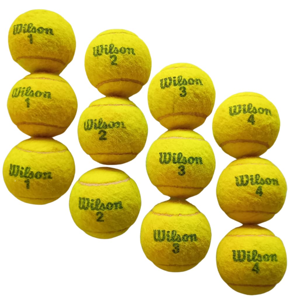 12 Bolas de Tênis Repressurizadas para Treino de Tênis - Wilson/Babolat/Dunlop/Head/Inni/Ultra