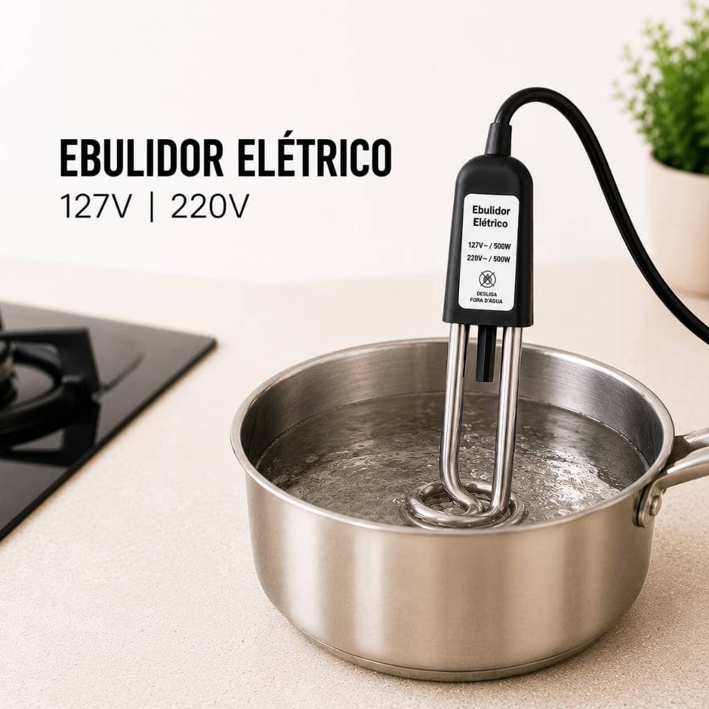 Ebulidor Elétrico 500W Fervedor De Água Rápido 127V ou 220V Aquecedor Água