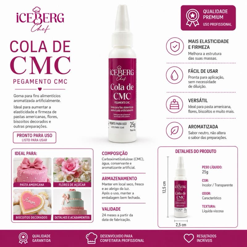 Cola Alimentícia de CMC 25g Iceberg