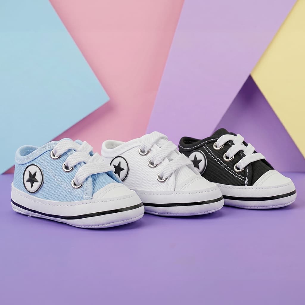 Kit 3 Tênis Sapatinhos Bebê Recém Nascido Menino Enxoval Estiloso Inverno Confortável Macio - PROMOÇÃO