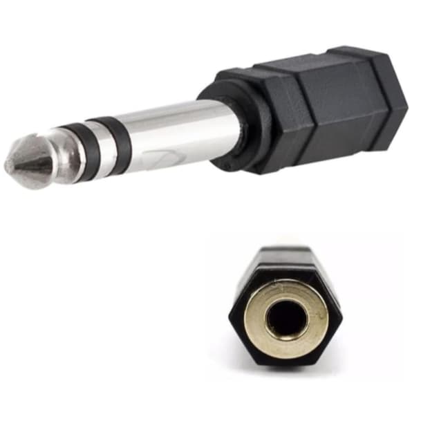 Plug Adaptador P10 Estéreo Para J2 P2 Fêmea Áudio Mesa De Som Guitarra Profissional
