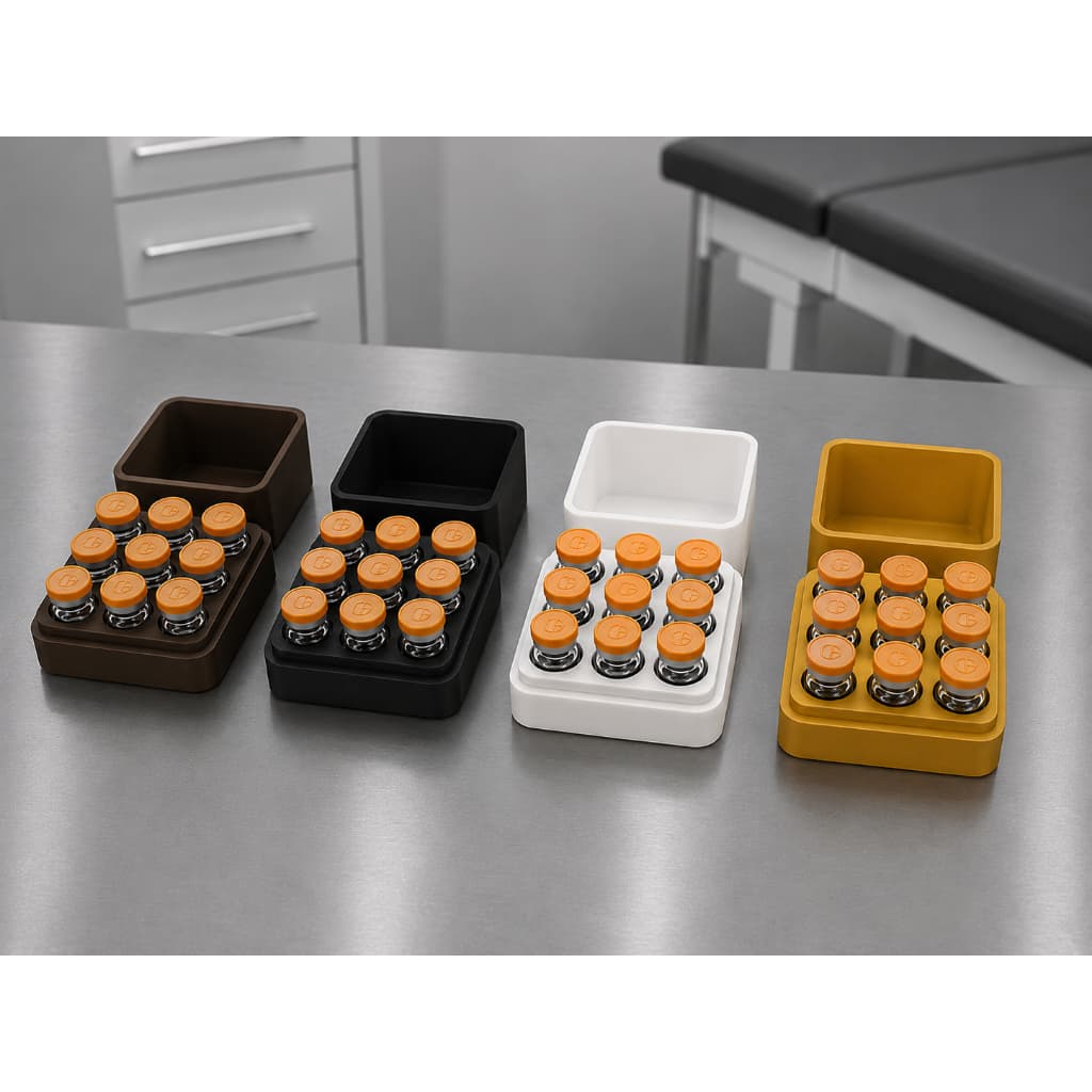 Caixa Porta Ampola 3ml a 5ml Case Organizadora p/ Tirze 9 Porta Frascos Ampolas