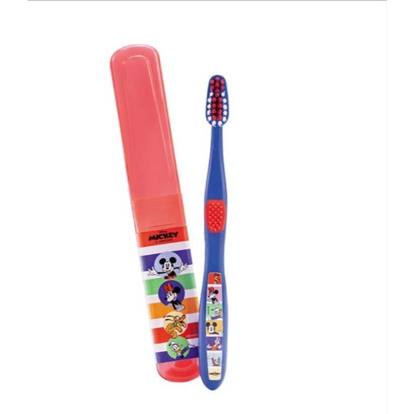 AVON ESCOVA DE DENTES MACIA JUNIOR 4+ MICKEY E AMIGOS COM CASE ORIGINAL