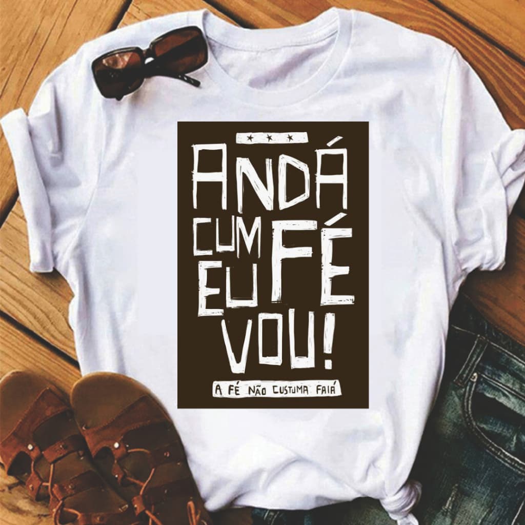 T-shirt Feminina Manga Curta Blusinhas Estampas Atuais