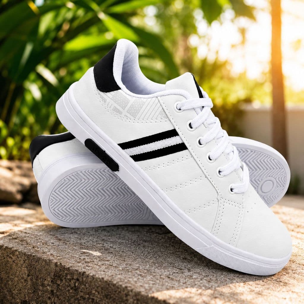 Sapatenis casual branco masculino leve confortavel lançamento2026