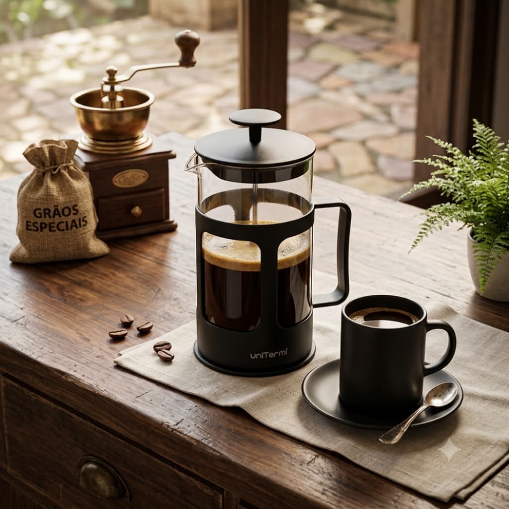 Cafeteira Francesa Prensa Vidro 650 ML Chá Leite Café