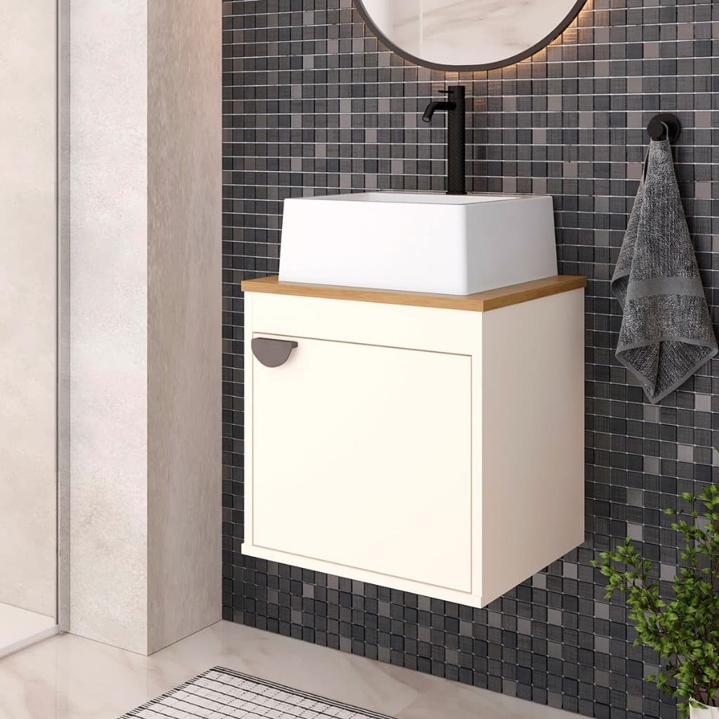 Gabinete Armario de Banheiro 100% MDF - Trento 40cm