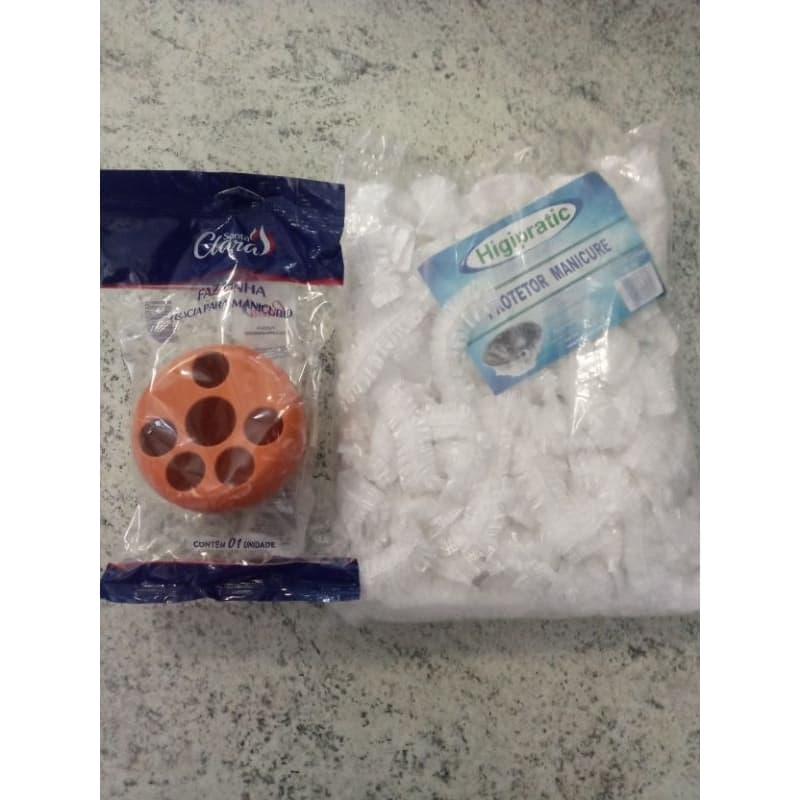 KIT COM 1 TIJELA UNHA FÁCIL PARA MANICURE + 150 PROTETORES DESCARTÁVEIS PARA TIJELA.
