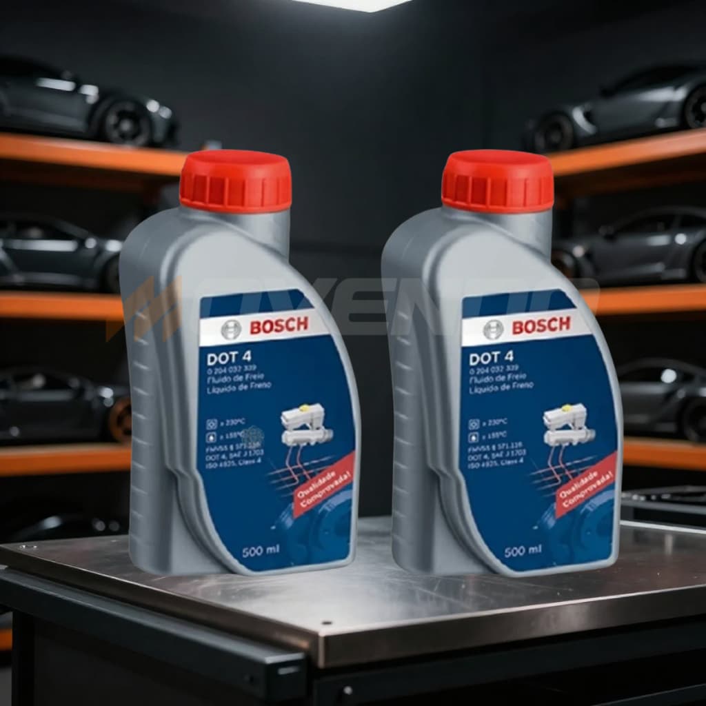 Kit 2 Fluído Óleo De Freio Bosch Dot 4 500ml Original