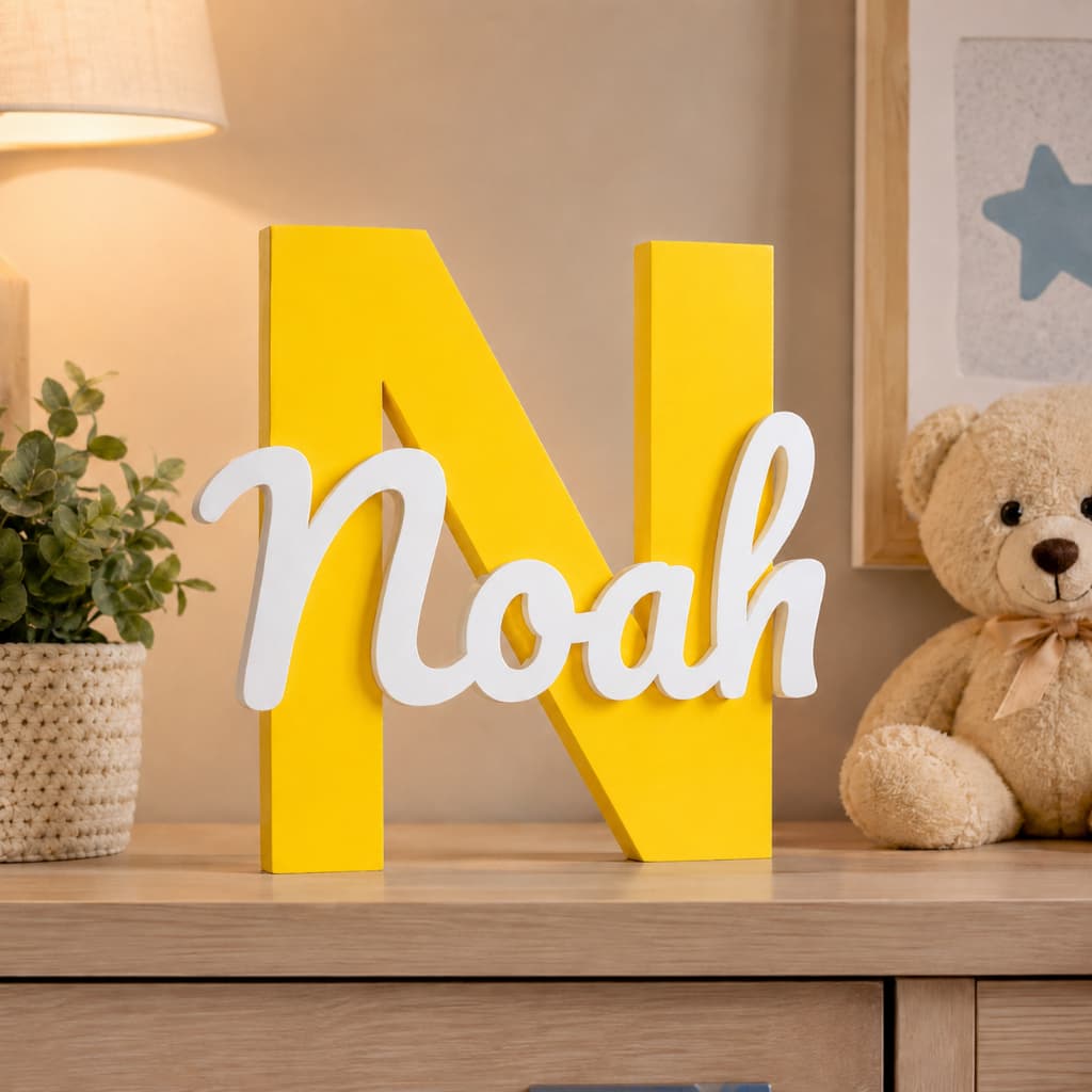 Nome Letra Personalizada Decorativa 3D Enfeite para Quarto de Bebê Maternidade e Infantil