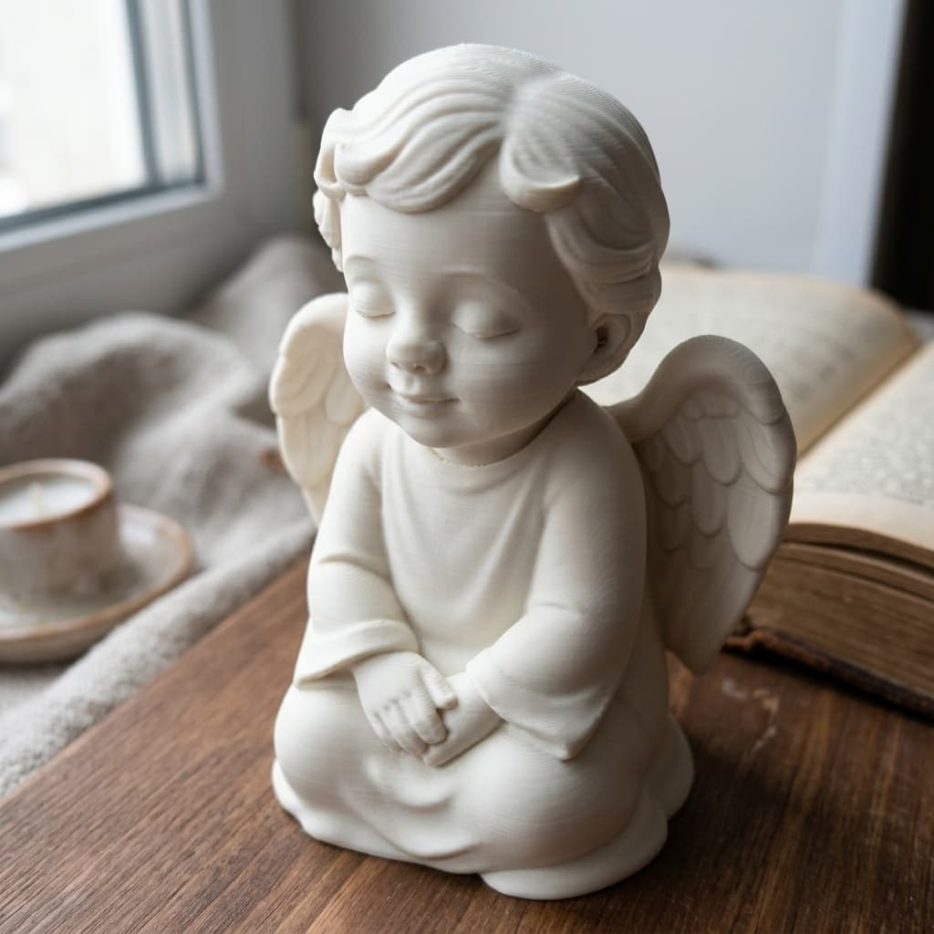 Estatua Anjo Querubim Decorativo PLA Decoração Religiosa