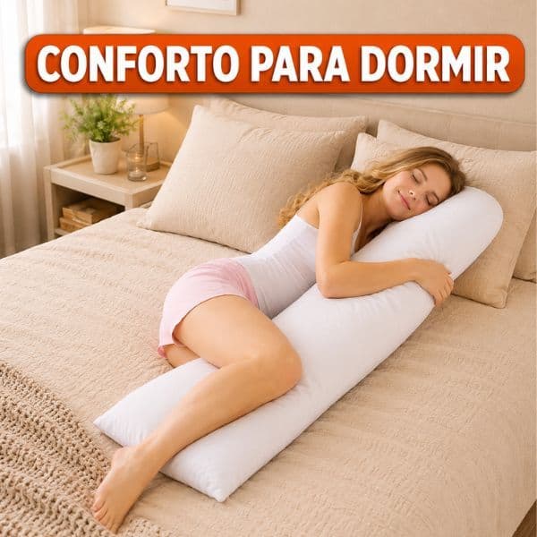 Travesseiro De Corpo Antialérgico Gigante 1,35mx40cm Xuxão Flocos de Espuma Macio - Envio Imediato.