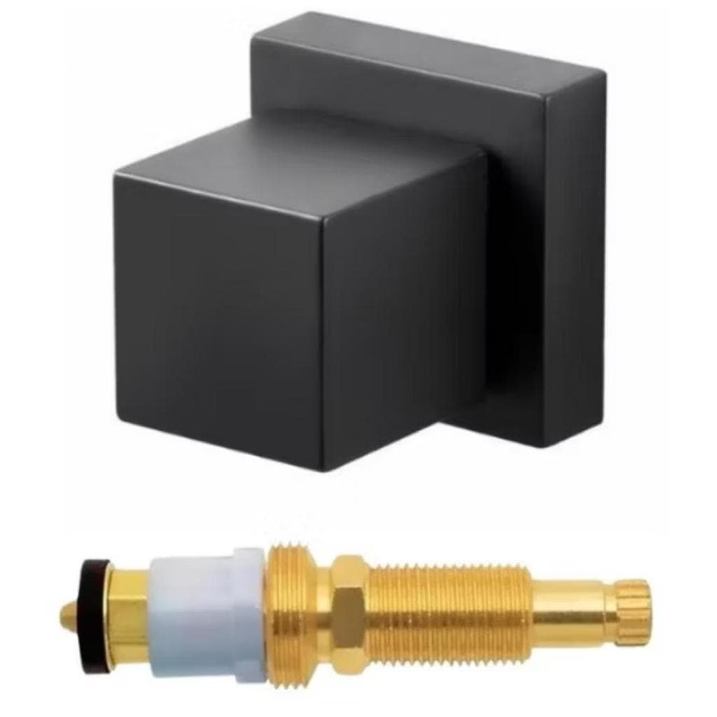 Kit Reparo Registro Chuveiro Deca +acabamento Quadrado Metal Preto