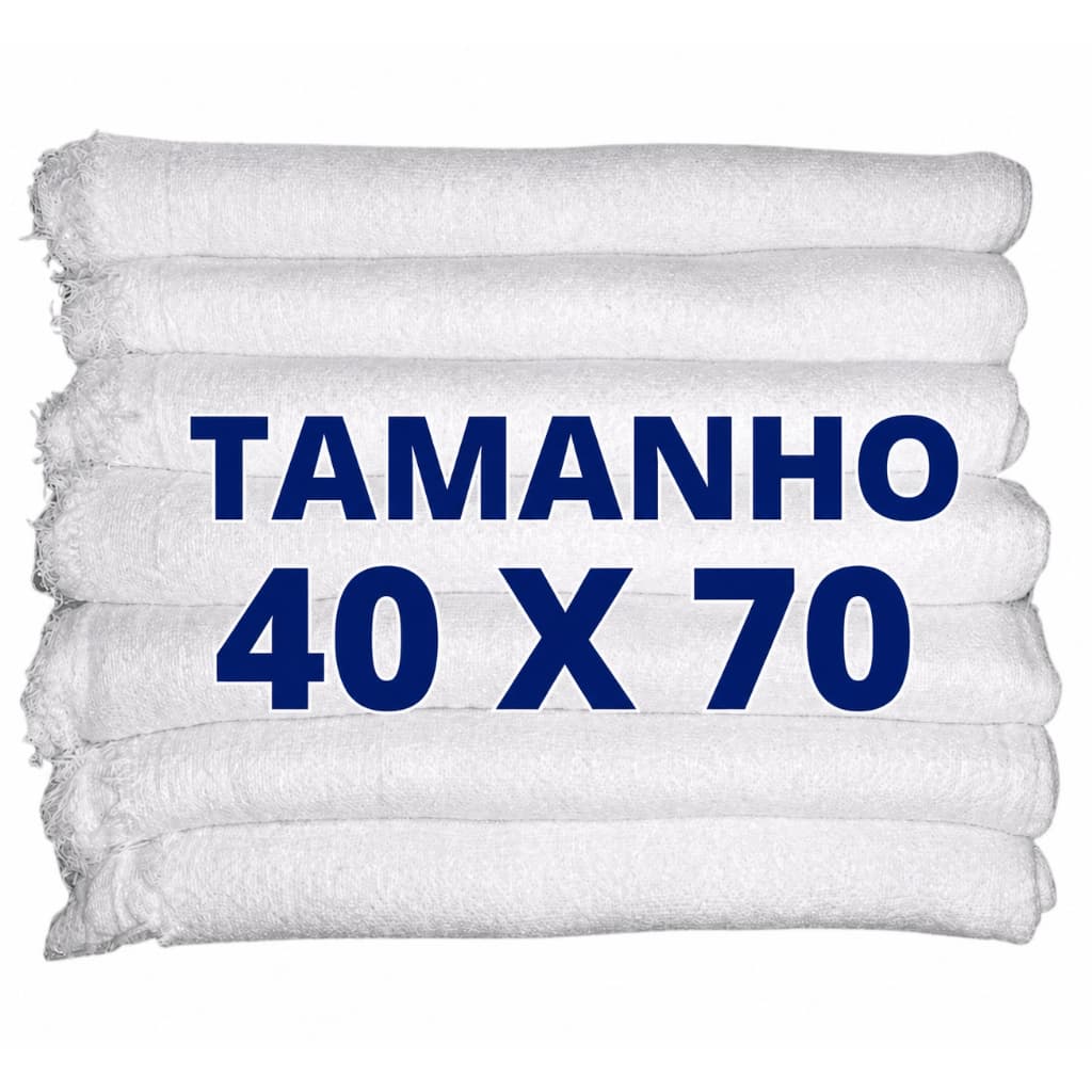 KIT 10 PANOS DE CHÃO GRANDE 40 x 70 cm BRANCO Limpeza Pesada